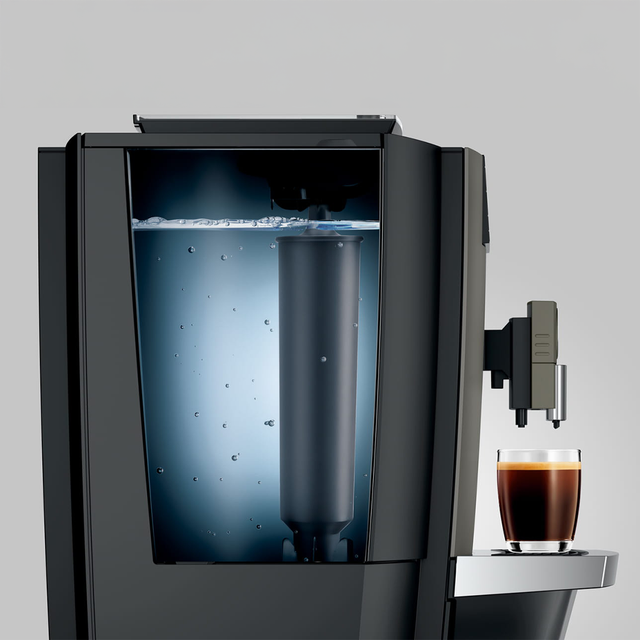 Jura Bean-to-Cup Coffee Machine in Dark Inox with advanced brewing technology and intuitive touchscreen for professional coffee service.