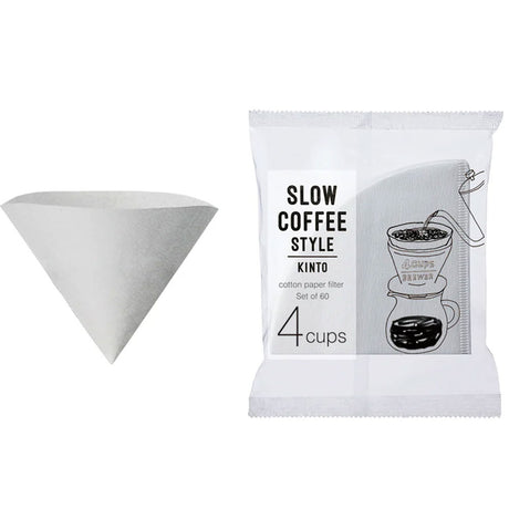 Kinto SCS-04-CP-60 Cotton Paper Filter 4 Cups (60pcs)