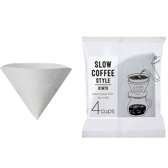 Kinto SCS-04-CP-60 Cotton Paper Filter 4 Cups (60pcs)