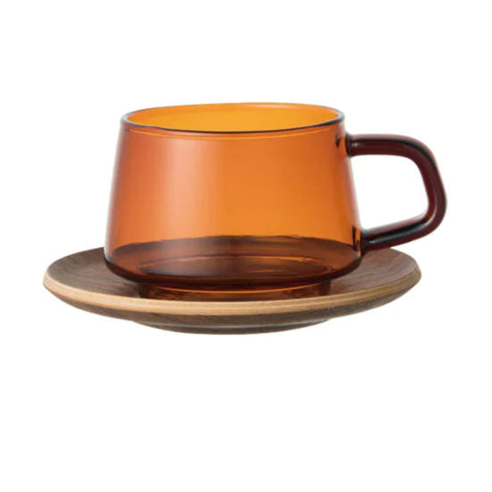 Kinto SEPIA Cup & Saucer 2701ml - Amber