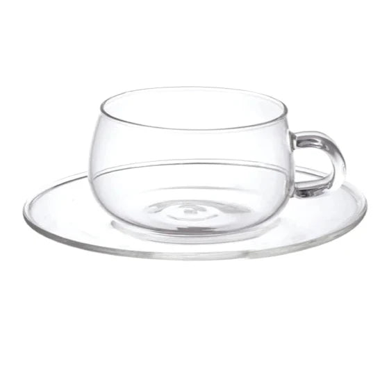 Kinto Unitea Cup & Saucer 230ml Glass Redber Coffee Roasters