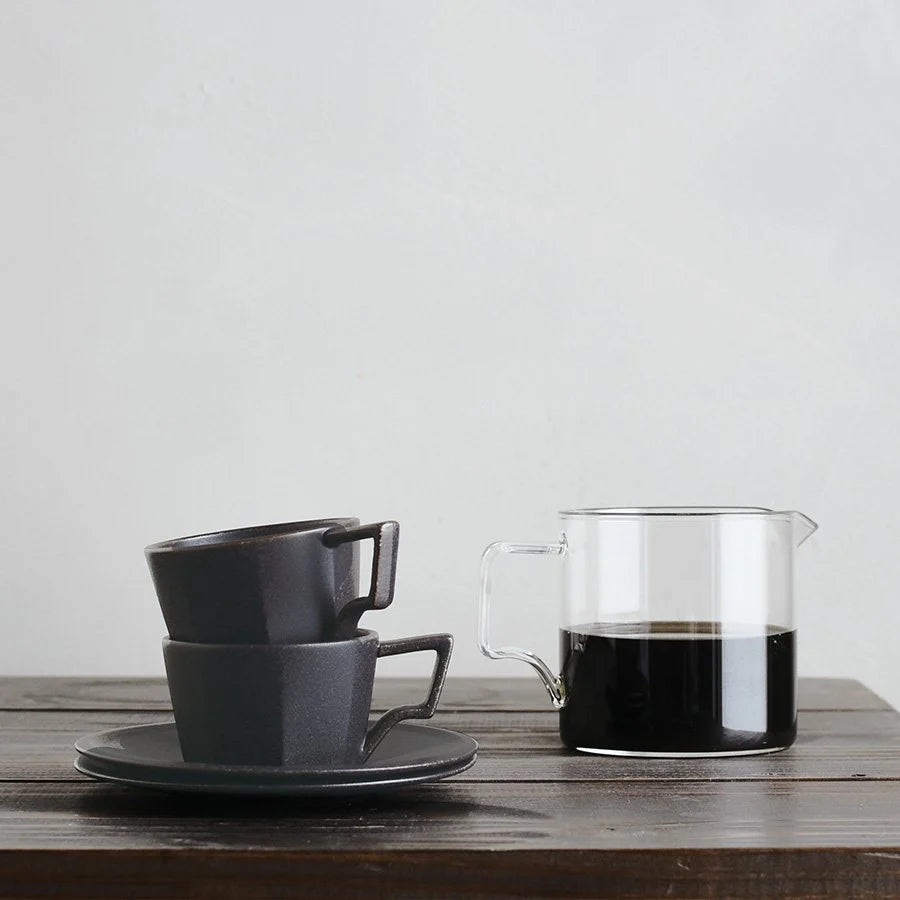 Kinto OCT Cup & Saucer 220ml - Black