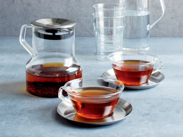 Kinto CAST Tea Cup & Saucer - Stainless Steel