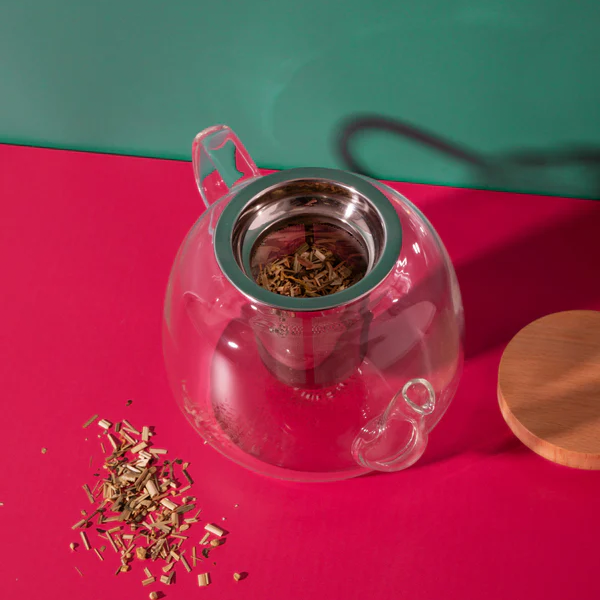 La Cafetière Rialto Glass Infuser Teapot With Filter And Wooden Lid, 1.2L (4 Cup)