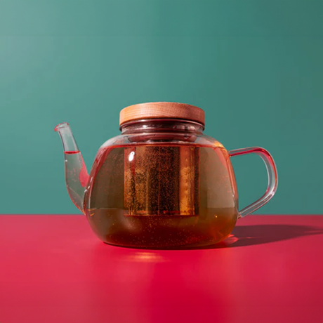 La Cafetière Rialto Glass Infuser Teapot With Filter And Wooden Lid, 1.2L (4 Cup)
