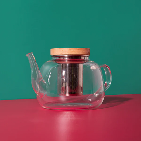 La Cafetière Rialto Glass Infuser Teapot With Filter And Wooden Lid, 1.2L (4 Cup)