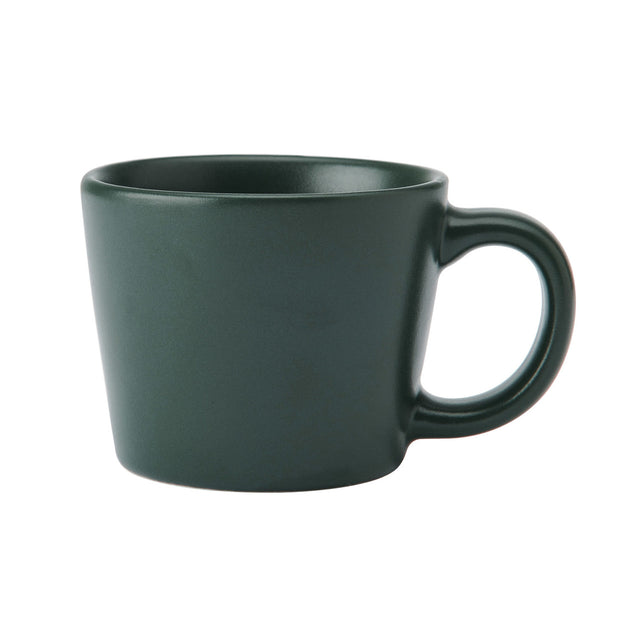 Dark green mug on a white background