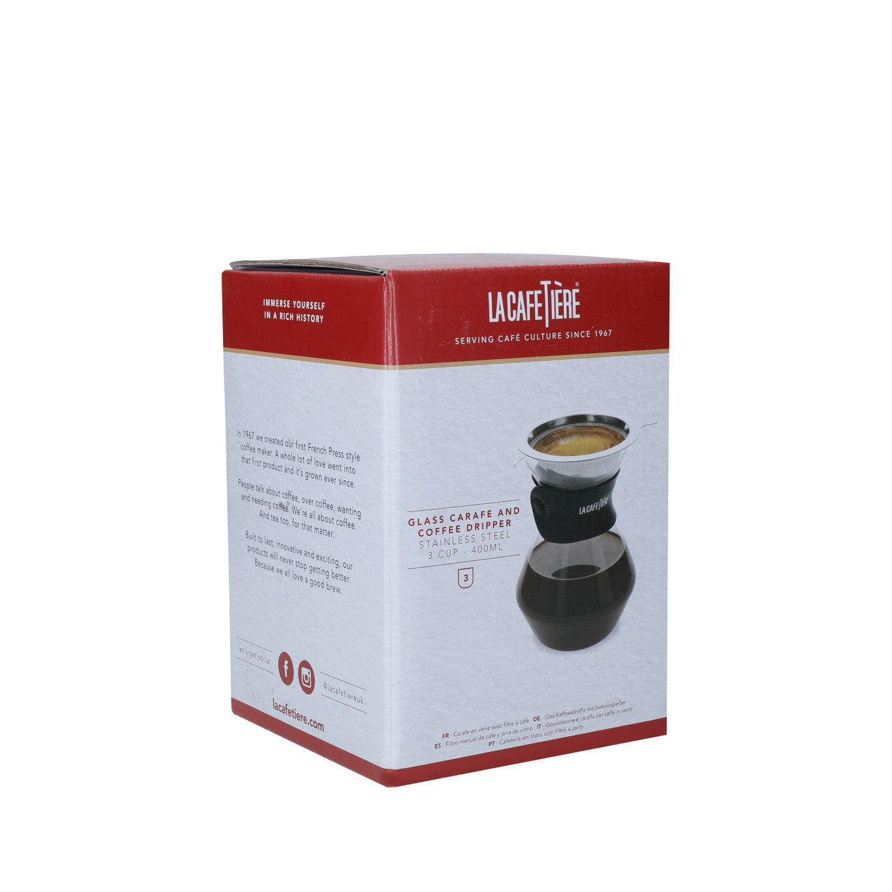 La Cafetière Glass Coffee Dripper and Carafe, 3-Cup