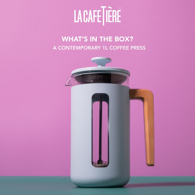 La Cafetiere Pisa 8 Cup Cafetiere - Sky Blue