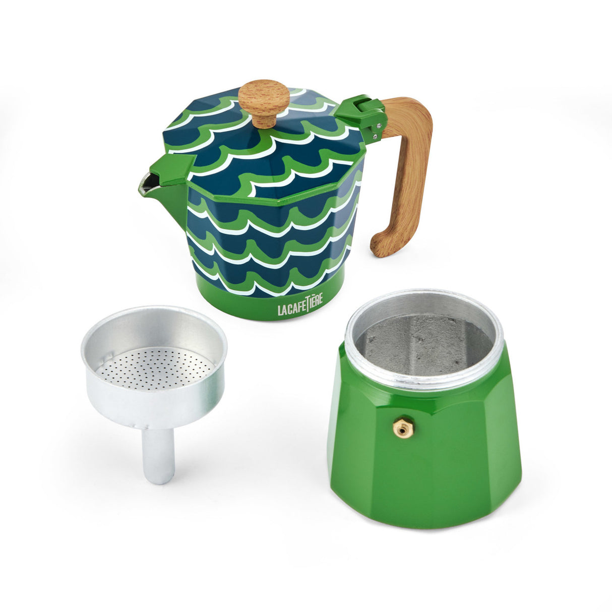 La Cafetière Venice 6 Cup Aluminium Stovetop Coffee Maker - Cyan Tides