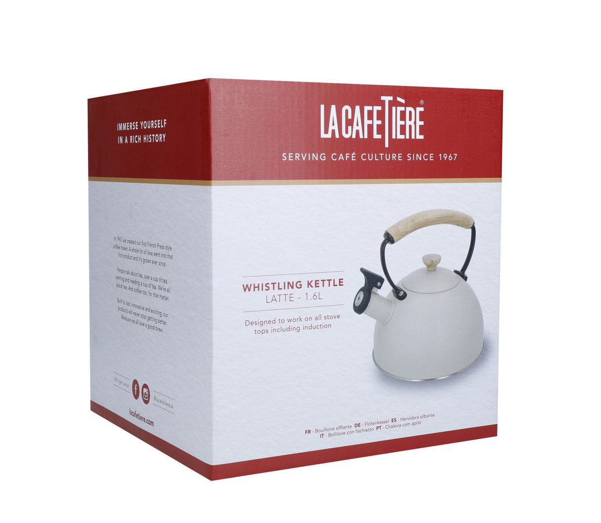 La Cafetière Whistling Kettle, 1.6L - Latte