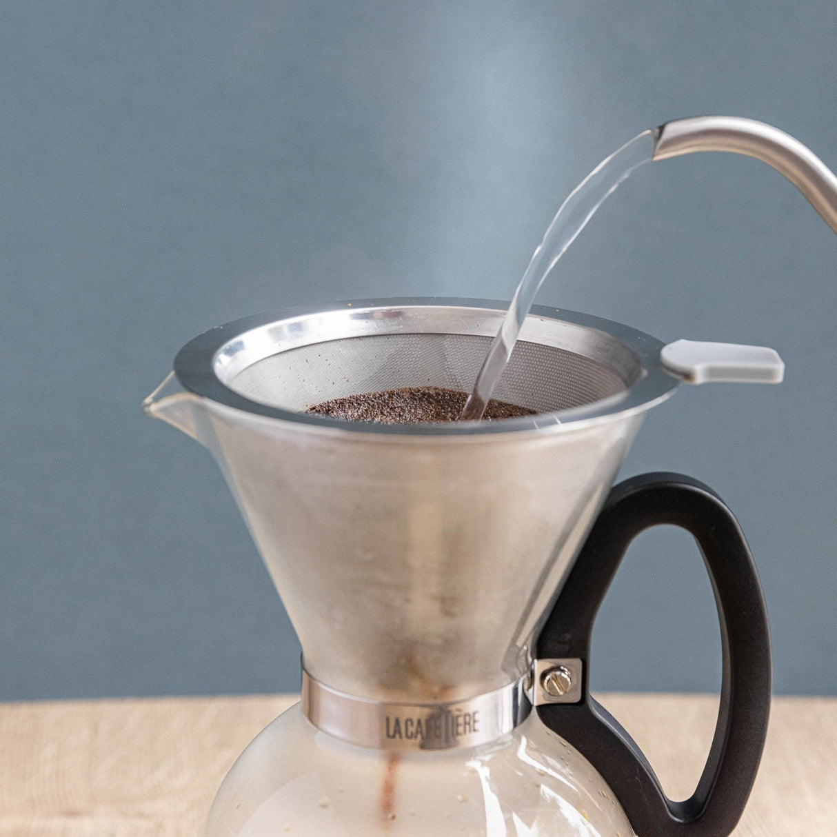 La Cafetière Pour Over Coffee Maker with Reusable Filter, 8-Cup