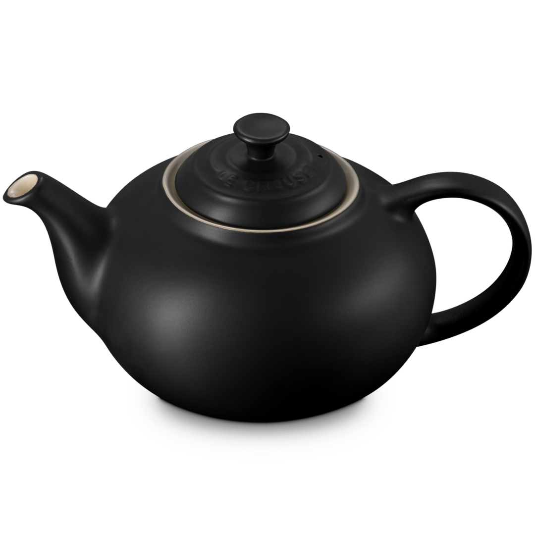 Le Creuset Stoneware Classic Teapot 1.3L - Satin Black