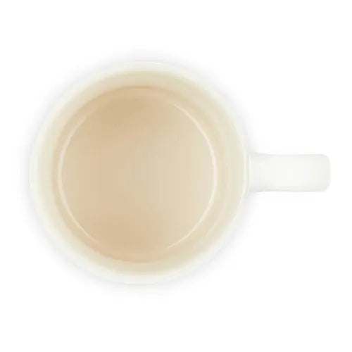 Le Creuset Stoneware Holly Cappuccino Mug 200ml - White