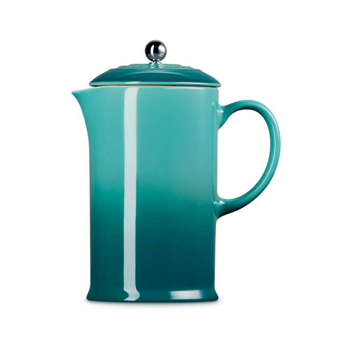 Le Creuset Stoneware Cafetière with Metal Press 1L - Bleu Riviera