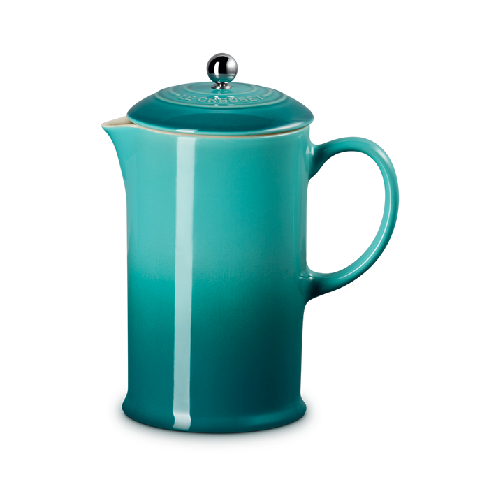 Le Creuset Stoneware Cafetière with Metal Press 1L - Bleu Riviera