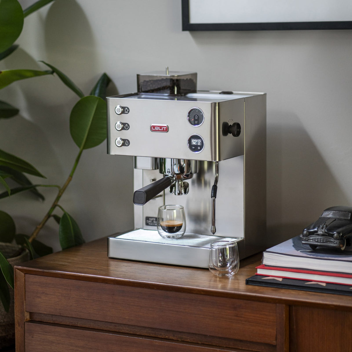 Lelit Kate Espresso Coffee Machine - Brushed Stainless Steel