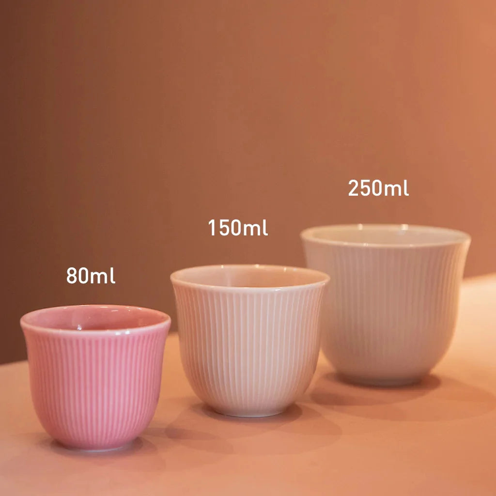 Loveramics Brewers 250ml Embossed Cappuccino / Drip Coffee Tasting Cup - White