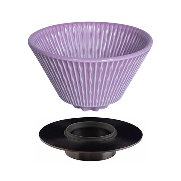 Loveramics Flatbed Coffee Dripper 200ml with Holder - Purple