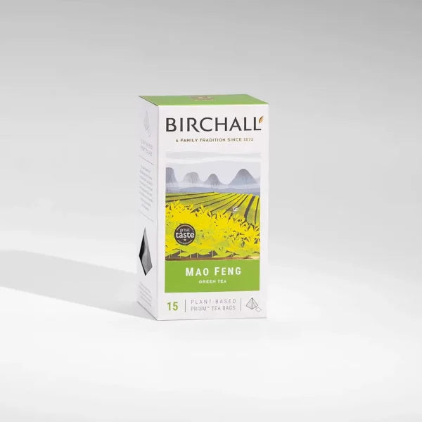 Birchall Plant-Based Prism Tea Bags 15pcs - Mao Feng Green Tea