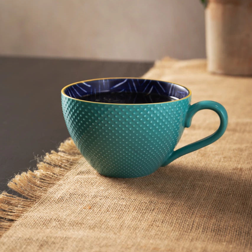 Mikasa Stoneware Mug, 330ml - Indigo Chevron