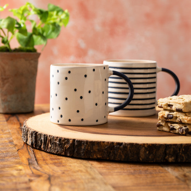 Mikasa Stripe Print Mug, 390ml