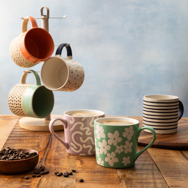 Mikasa Textured Purple Swirl Mug, 360ml