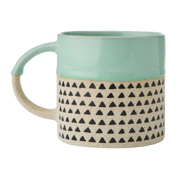 Mikasa Wax Resist Green Glaze Mug, 390ml