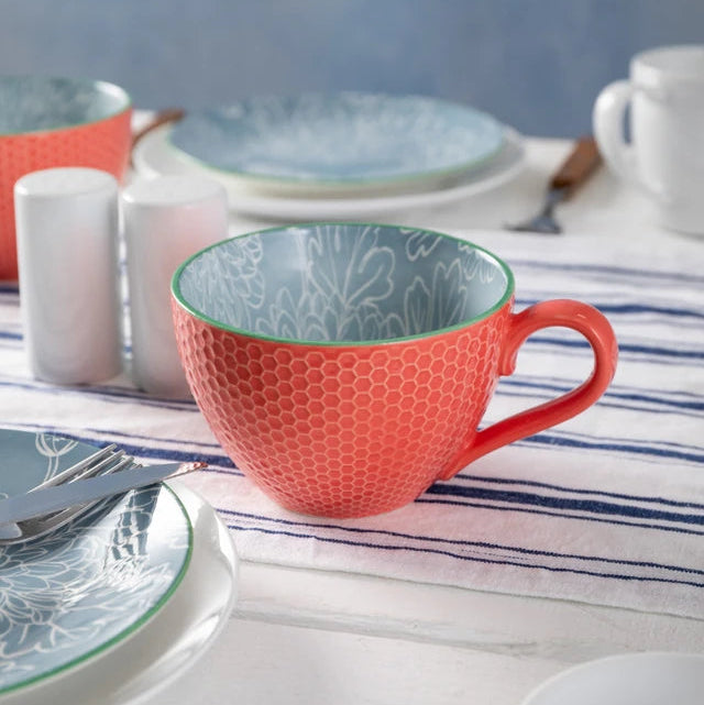 Mikasa Stoneware Mug, 330ml - Grey Floral