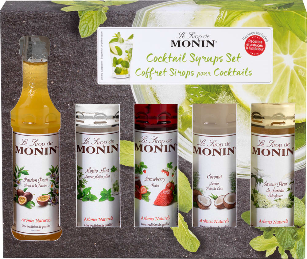 Monin Syrup Gift Set 5x5cl - Cocktail Gift Set Exp. 31/10/25