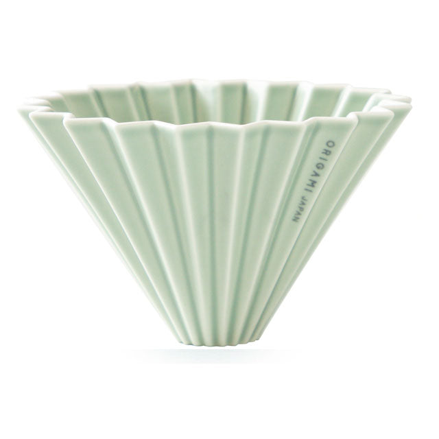 Origami Ceramic Medium Coffee Dripper - Matte Green