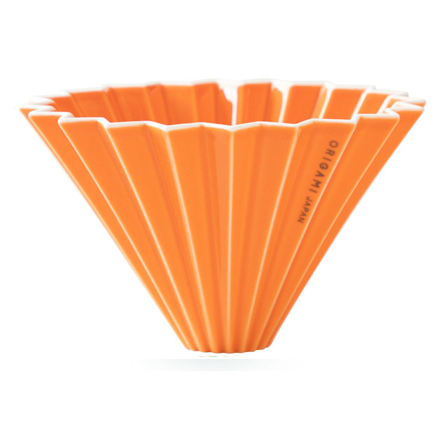 Origami Ceramic Medium Coffee Dripper - Orange