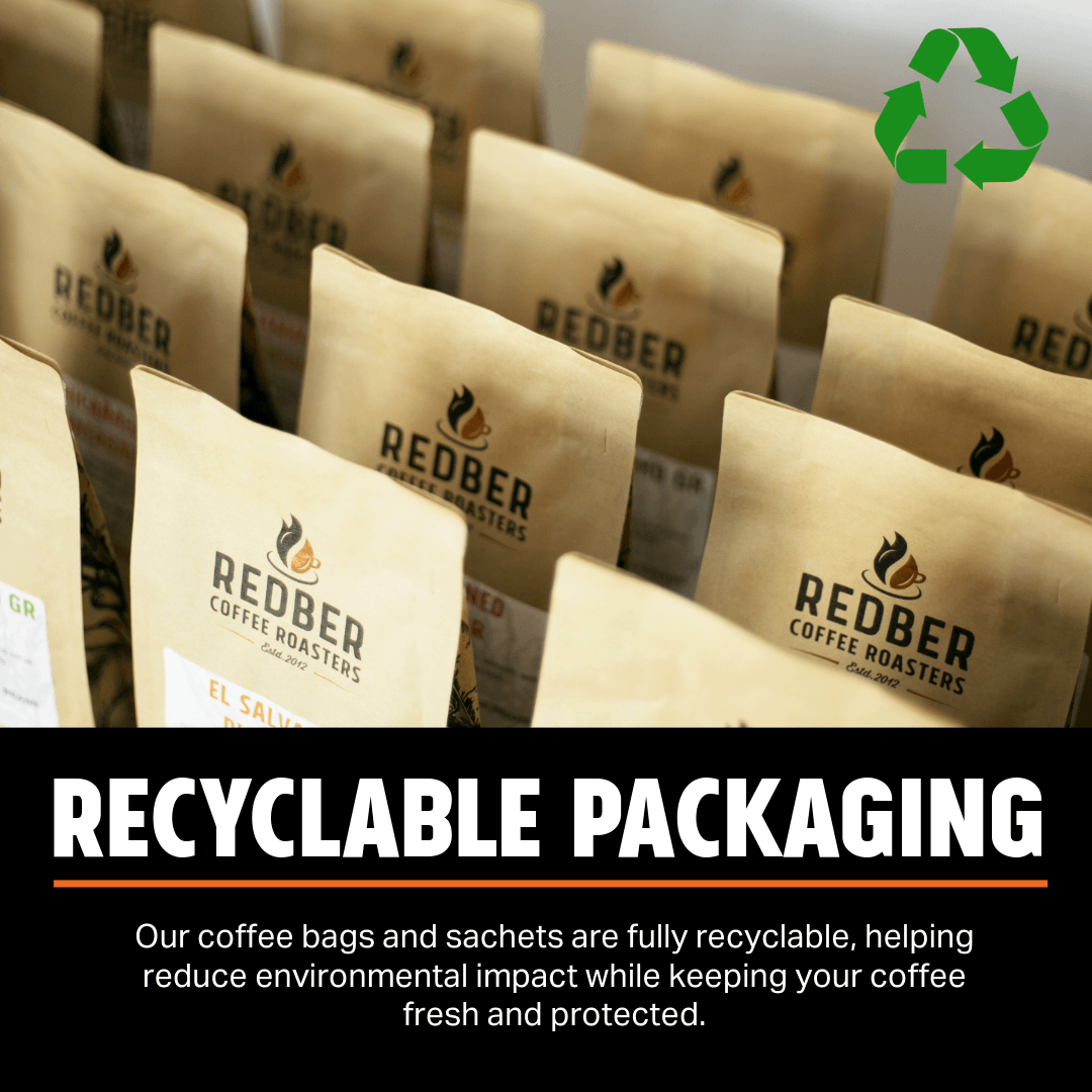 single origin speciality coffee beans in recyclable coffee packaging