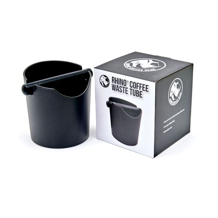 Rhino Domestic Knock Box / coffee Waste Bin - Black