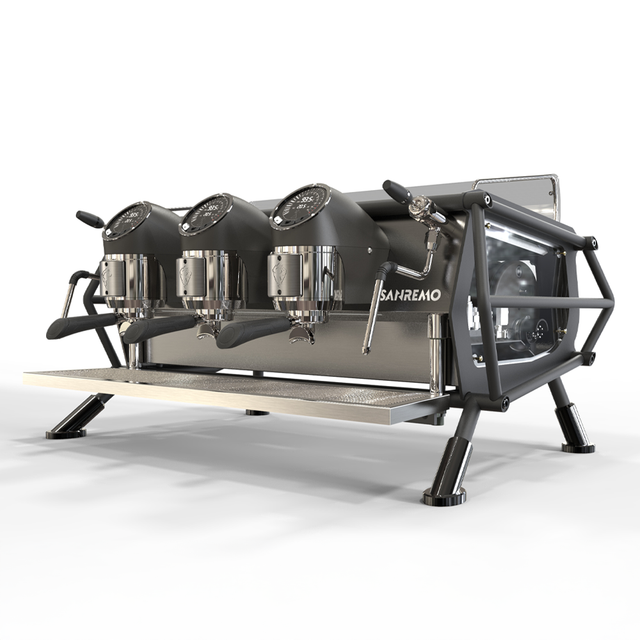 Sanremo Cafe Racer espresso machine – high-performance multi-boiler system with PID control, energy-saving features, and customisable design for professional coffee shops.