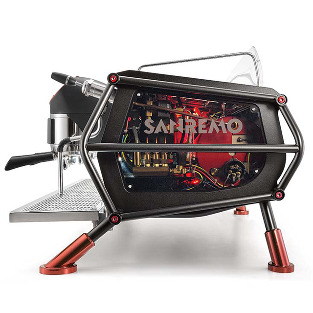 Sanremo Cafe Racer espresso machine – high-performance multi-boiler system with PID control, energy-saving features, and customisable design for professional coffee shops.