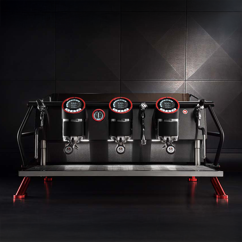 Sanremo Cafe Racer espresso machine – high-performance multi-boiler system with PID control, energy-saving features, and customisable design for professional coffee shops.