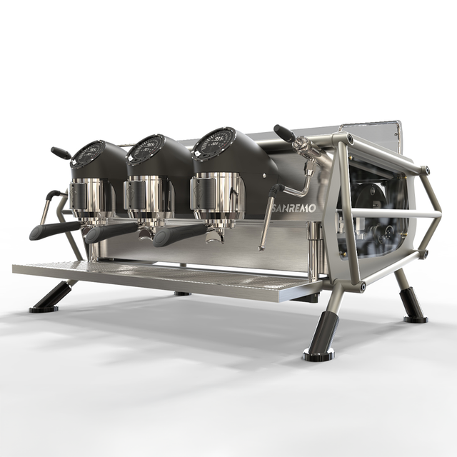 Sanremo Cafe Racer espresso machine – high-performance multi-boiler system with PID control, energy-saving features, and customisable design for professional coffee shops.
