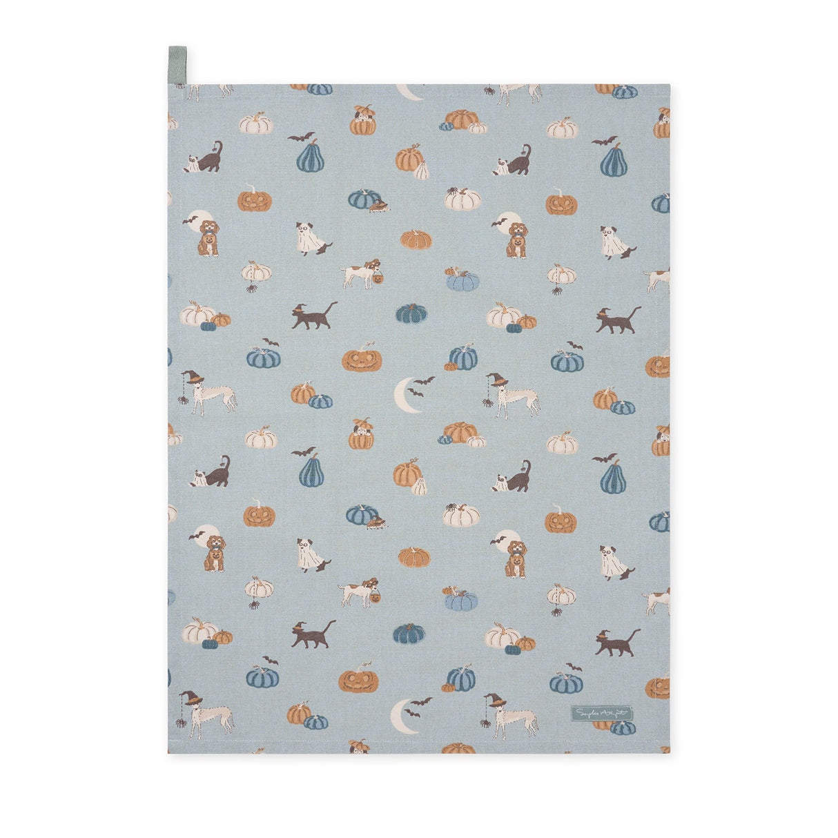Sophie Allport Paws & Pumpkins Tea Towel