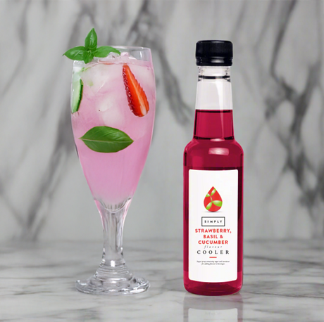 IBC, Simply Syrup 250ml Cooler - Strawberry, Basil & Cucumber, Redber Coffee