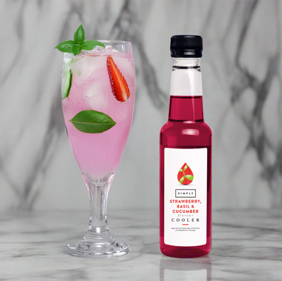 IBC, Simply Syrup 250ml Cooler - Strawberry, Basil & Cucumber, Redber Coffee