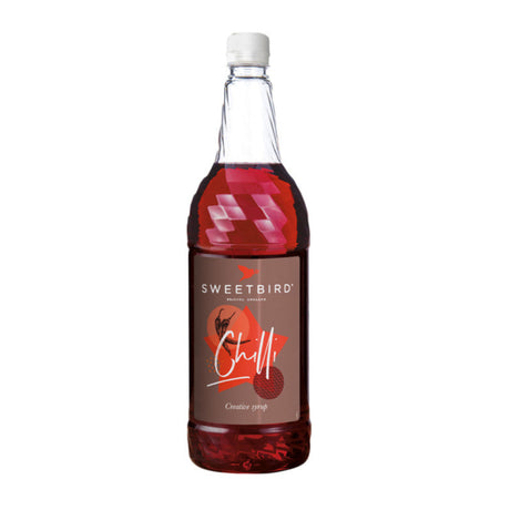 Bottle of Sweetbird cherry juice on a white background
