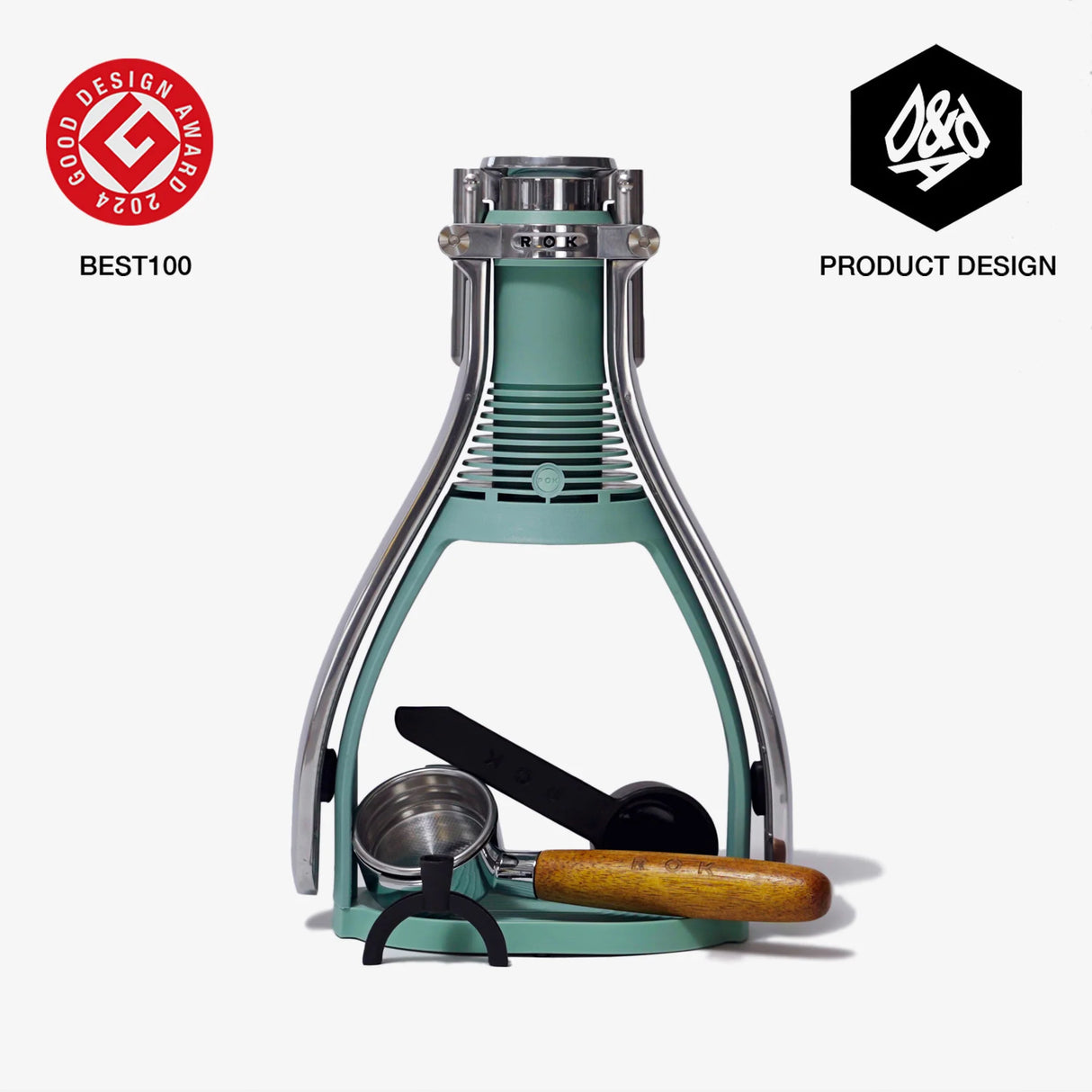 ROK Presso Smartshot Manual Espresso Maker - Soft Teal