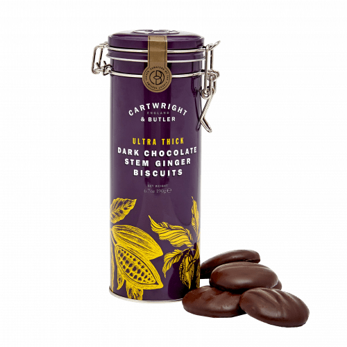 Cartwright & Butler Ultra Thick Dark Chocolate Ginger Biscuits Tin