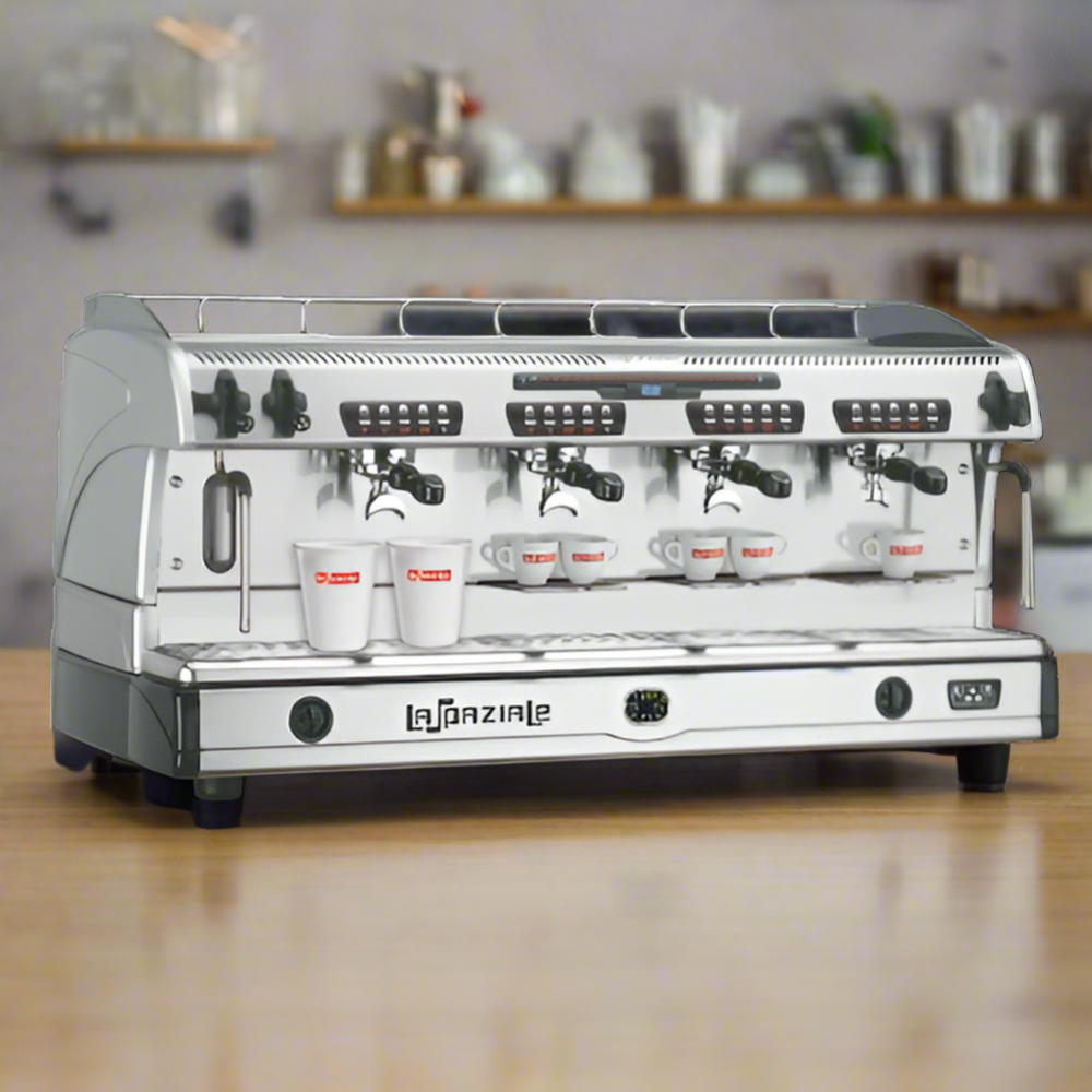 Upgrade your café with the La Spaziale S5 EK, a commercial semi-automatic espresso machine designed for high-performance coffee service. Featuring energy-efficient technology, programmable buttons, and dual pressure gauges, it’s ideal for busy cafés, bars, and restaurants. Available in 2, 3, or 4 group models, the S5 EK ensures consistent quality.