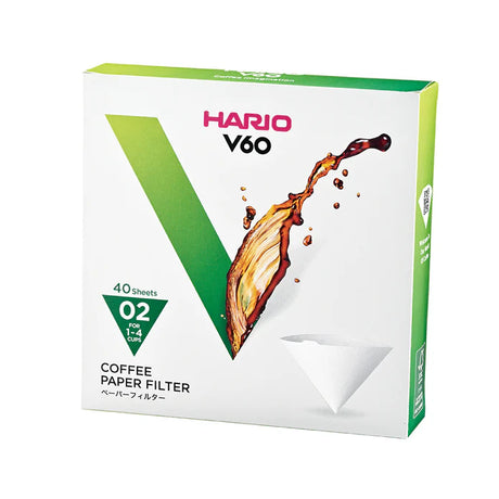 Hario V60 Coffee Filter Papers Size 02 - White (40 pack)