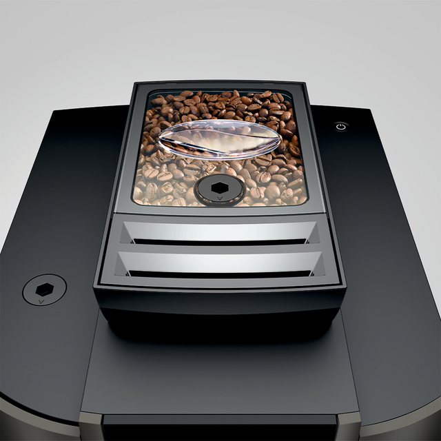 Jura W8 Bean-to-Cup Coffee Machine with a sleek design, 3.5-inch colour TFT display, Fine Foam Frother, and Professional Aroma Grinder for high-quality espresso and milk-based drinks.