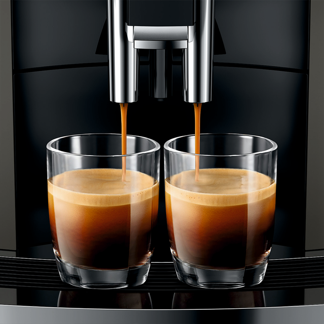 Jura W8 Bean-to-Cup Coffee Machine with a sleek design, 3.5-inch colour TFT display, Fine Foam Frother, and Professional Aroma Grinder for high-quality espresso and milk-based drinks.