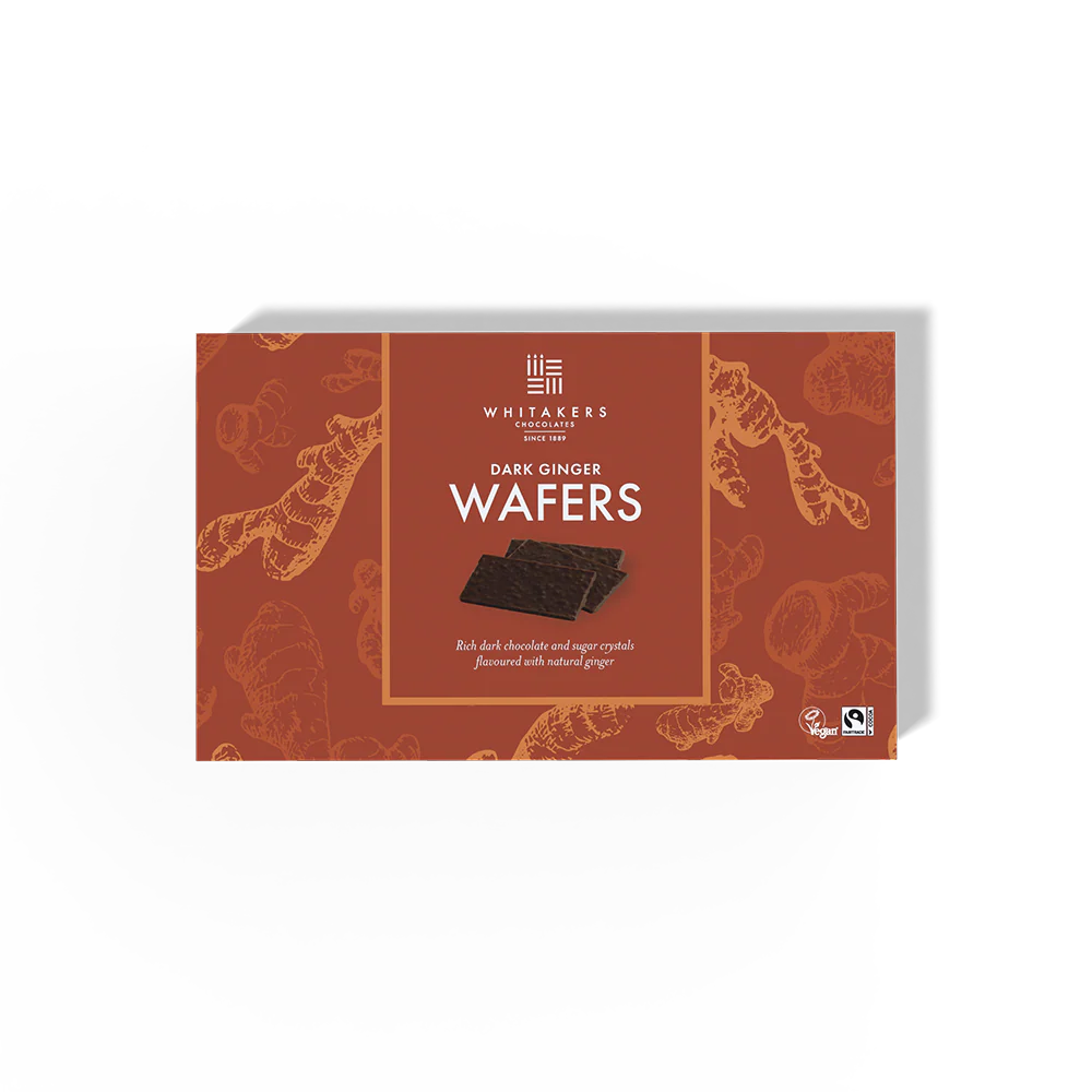 Whitakers Dark Chocolate Ginger Wafer Thins 150g