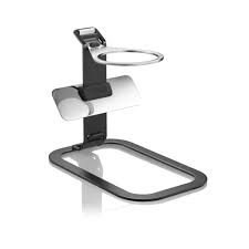 A Wacaco Picopresso espresso maker stand made of aluminum alloy and BPA-free polycarbonate, featuring a black and silver color scheme.